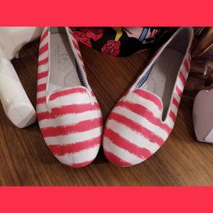 CHARLES PHILIP -Pink/White Striped Smoking Shoe -7